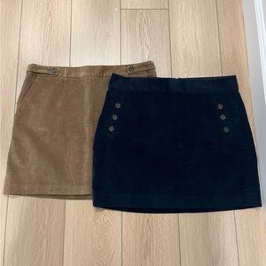 2 Like New Banana Republic Corduroy Short Skirt